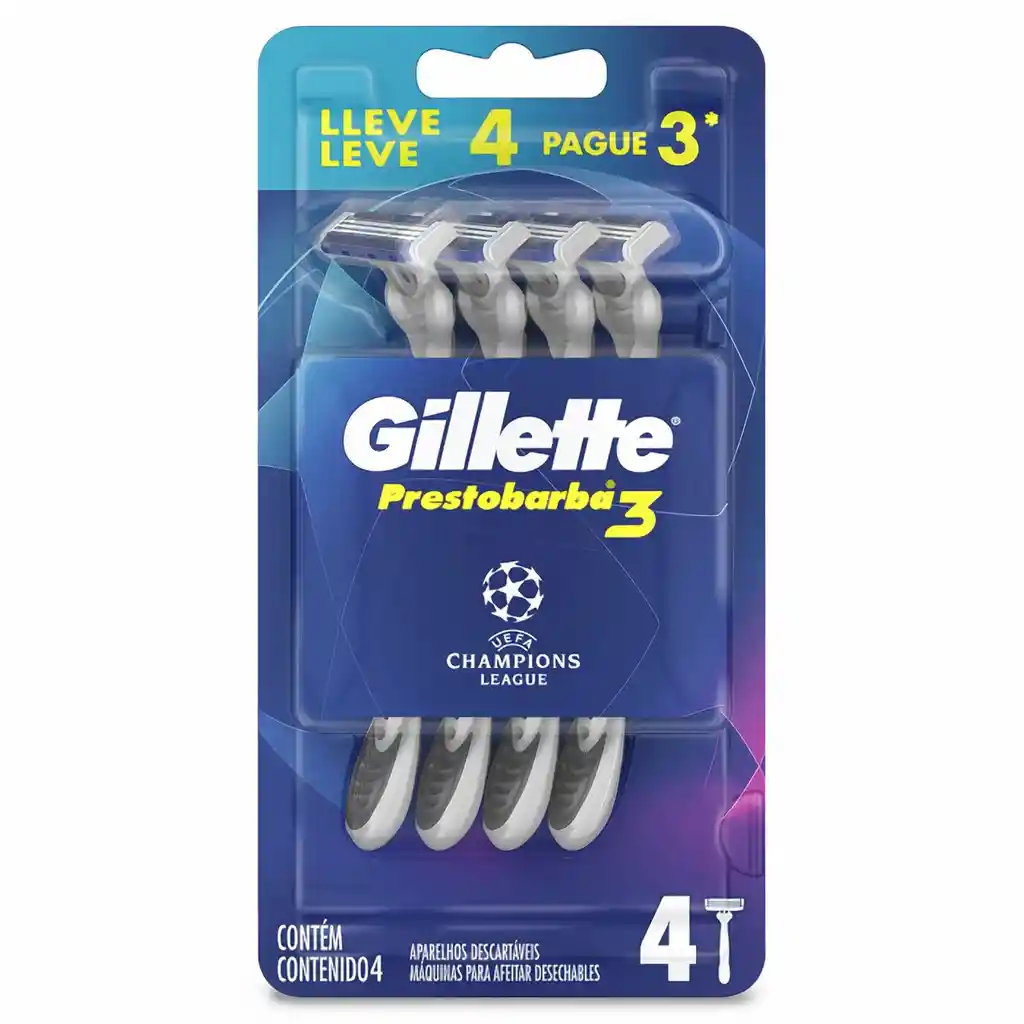 Gillette Maquina de Afeitar Prestobarba 3