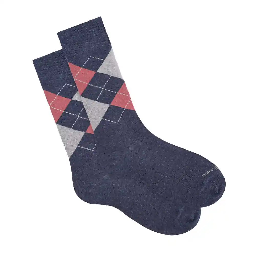 Medias Casual Largo Tradicional Masculino Ruli Punto Blanco Talla 10-12