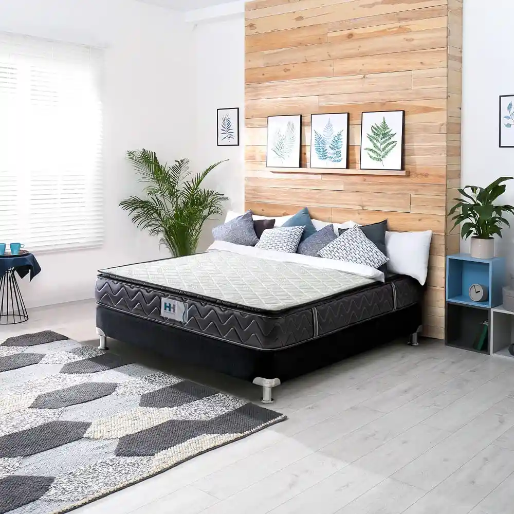 Combo H&h Nella Colchón Mas Somier 140 X190