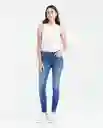 Jean Low Rise Rusty Medio Mujer Azul Frances Medio 4 Chevignon