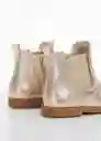 Botines Rita Oro Talla 22 Niña Mango
