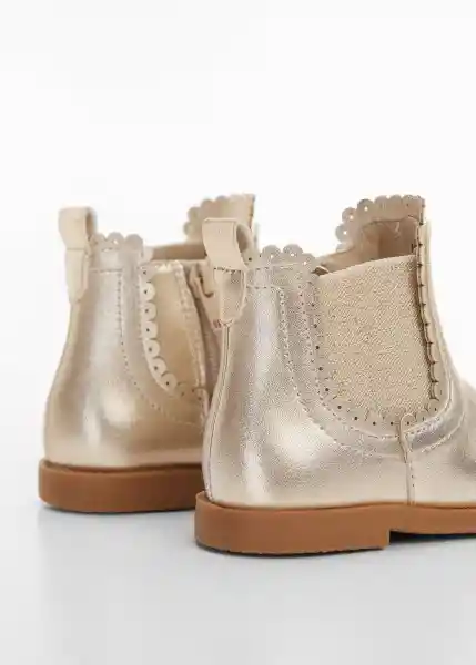 Botines Rita Oro Talla 22 Niña Mango