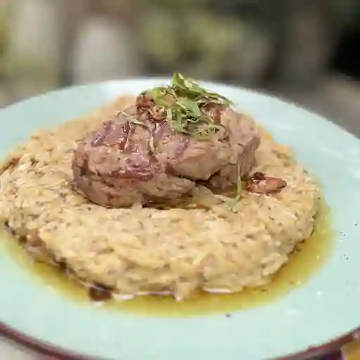 Beef risoni trufado