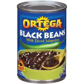 Ortega Frijoles Negros con Jalapeños