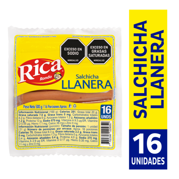 Rica Rondo Salchicha Llanera 500 g