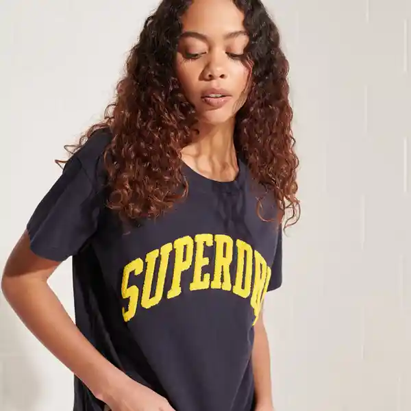 Superdry Camiseta Varsity Arch Boxy Tee Azul Talla XL