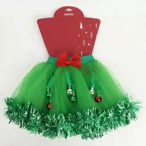 Falda Tutu Bola de Navidad Verde Miniso