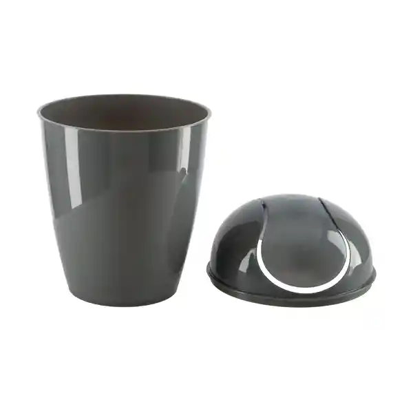 Papelero Plástico Gris Diseño 0011 Casaideas