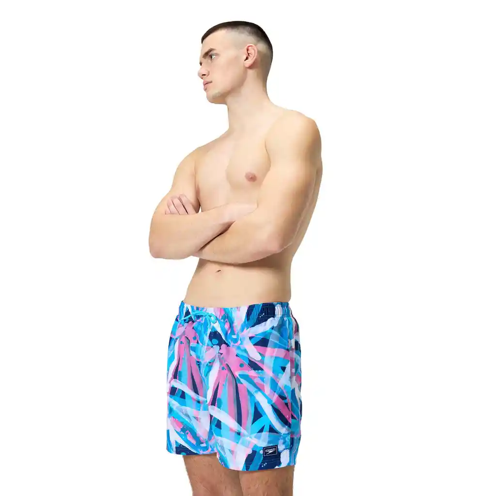 Pantaloneta Digital Printed Leisure 16 Pulgadas Hombre Azul-s