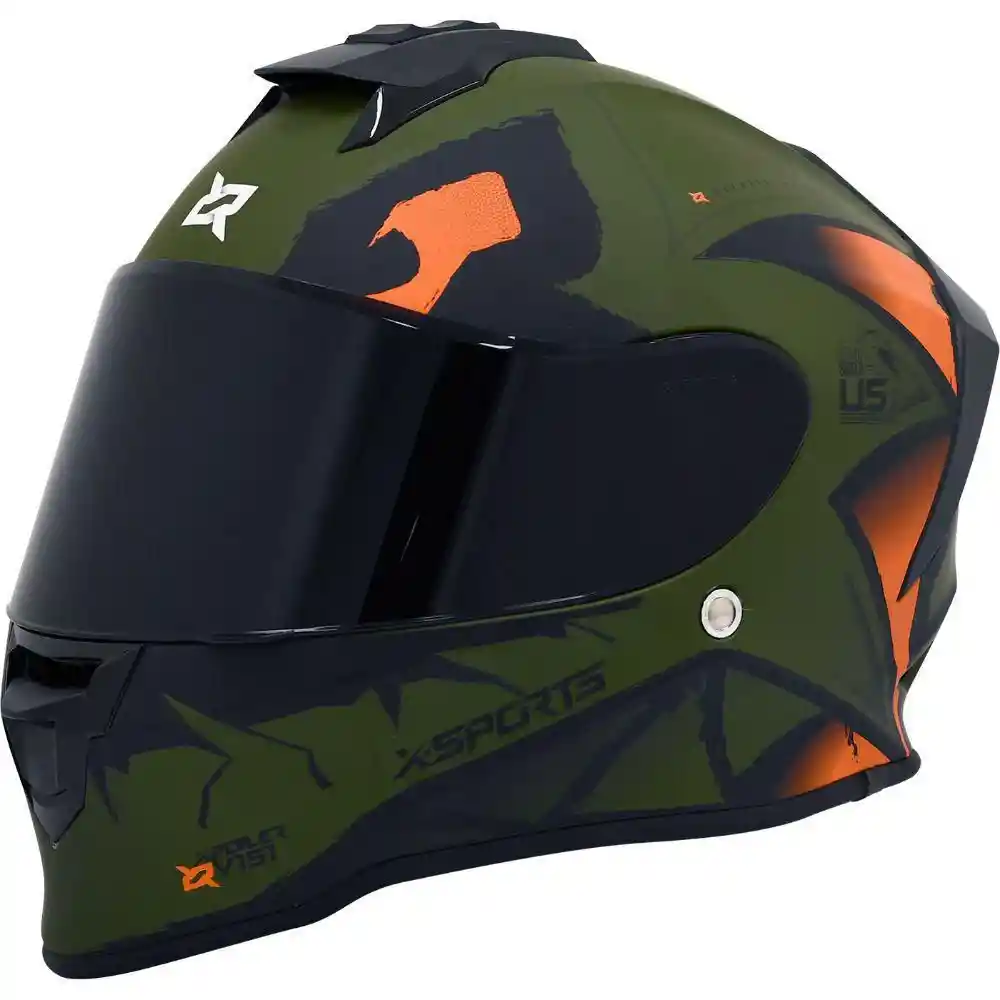 Casco Moto Swamp M - Naranja