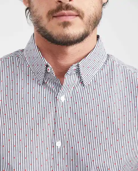 Camisa Premium With Strip Blanco 0 Claro Talla M Chevignon