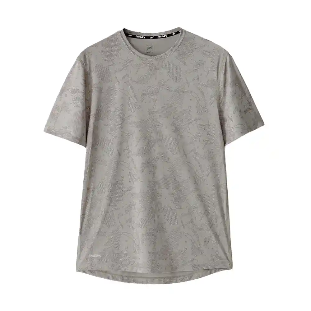 Camiseta Manga Corta en Interlock Poliéster Masculino Camo Gef Talla M