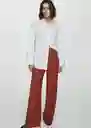 Pantalón Matilda Terracota Talla S Mujer Mango