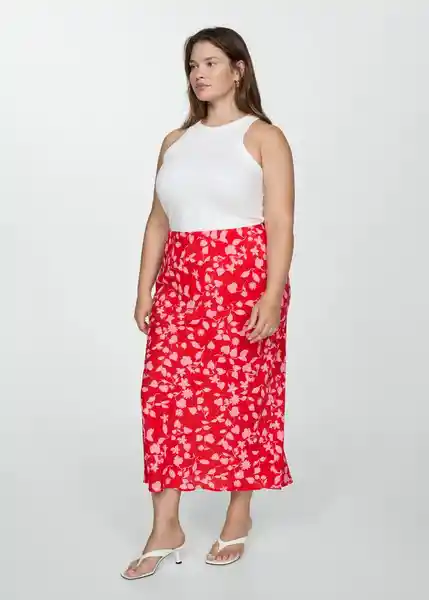 Falda Bombai Rojo Talla XS Mujer Mango