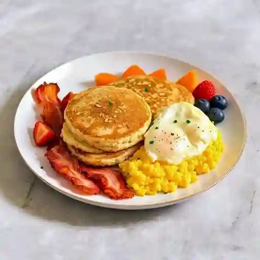 Pancakes de avena con huevo
