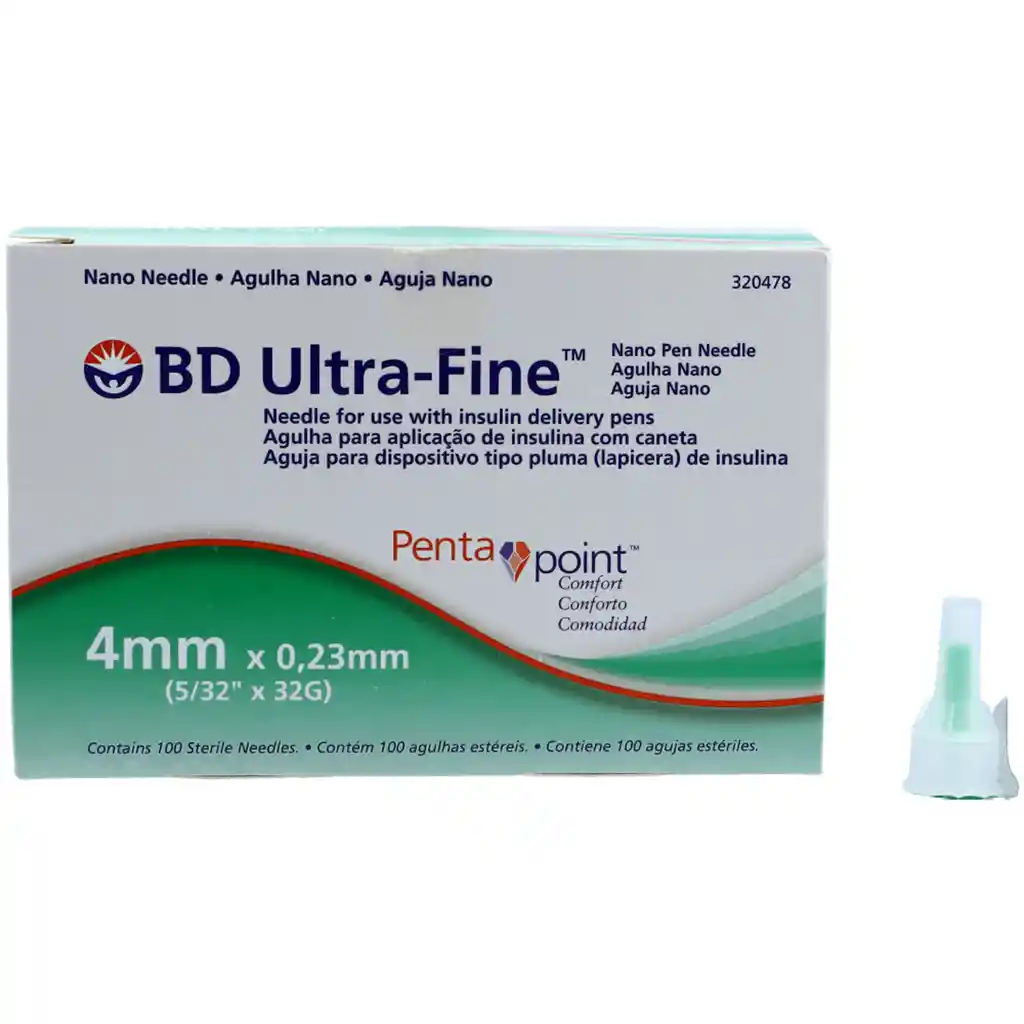 Bd Ultra-Fine Aguja Nano para Insulina