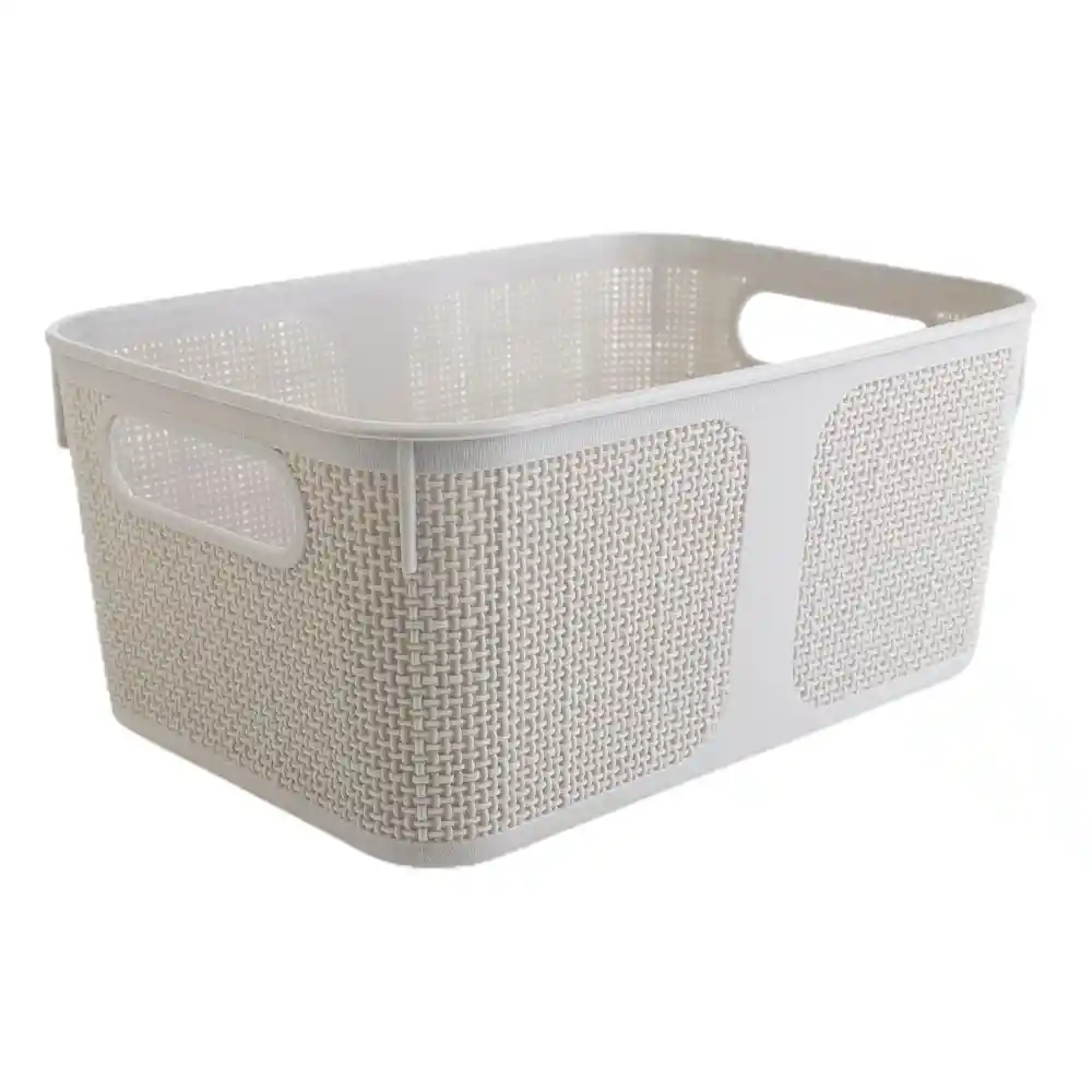 Canasto Closet Lino Dúo M Gris