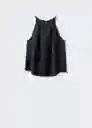 Top Hax Negro Talla M Mujer Mango