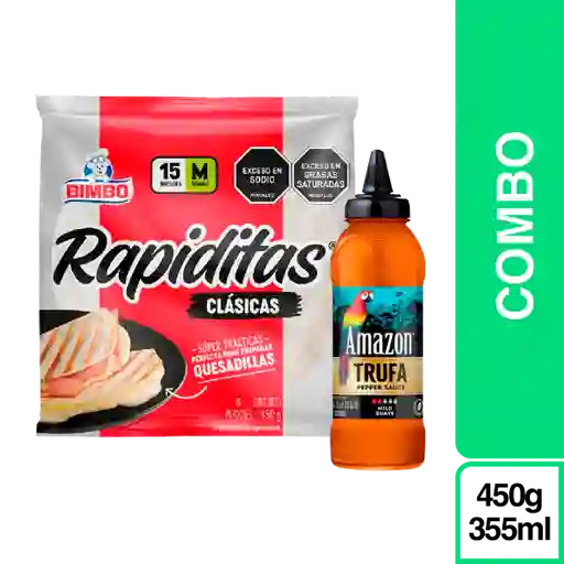 Combo Rapidita Bimbo Clásicas 15p  + Amazon Trufa