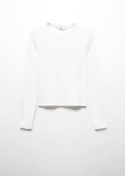 Camiseta Austin Offwhite Talla XS Mujer Mango