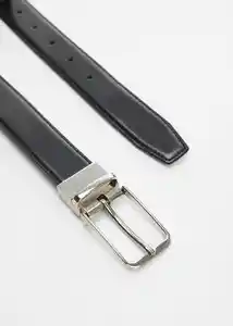 Cinturón Emili Negro Talla 90 Hombre Mango