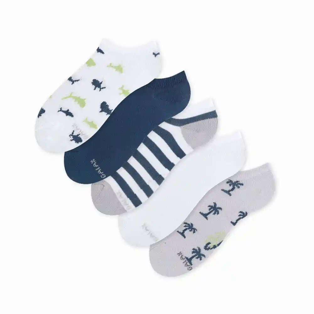 Medias Deportivas Tobilleras Para Niños Sabino Nylon Kd X5 Galax Talla 6-8