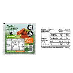 Colanta Chorizo con Ternera Tipo Cóctel Premium X 300 g