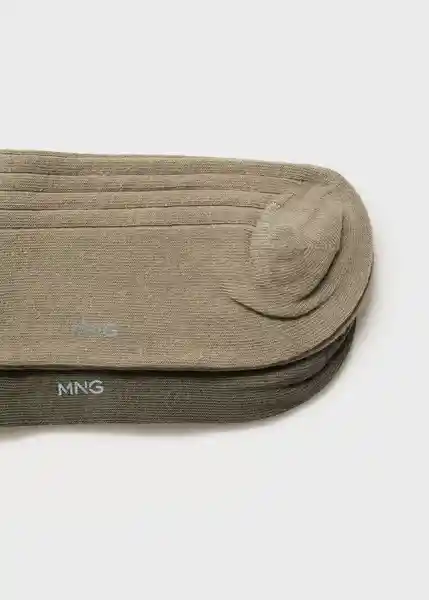 Calcetines Birip Khaki Talla 42 Hombre Mango