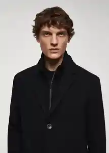 Abrigo Uriel Negro Talla XL Hombre Mango