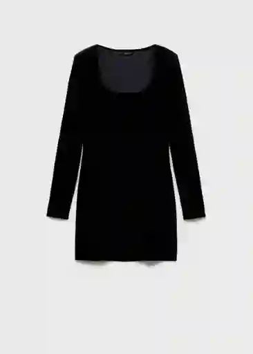 Vestido XVIcky Negro Talla M Mujer Mango