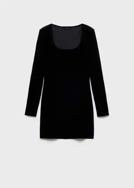 Vestido XVIcky Negro Talla M Mujer Mango