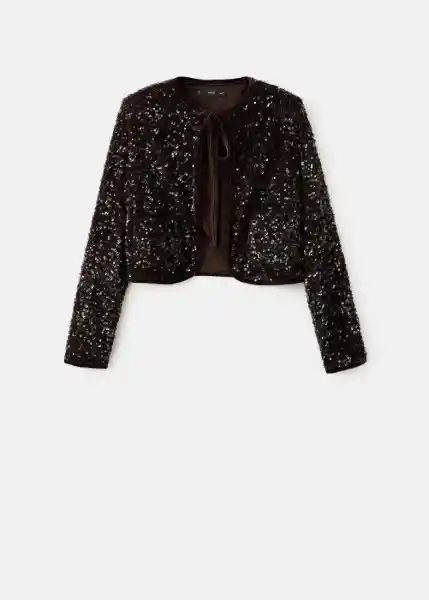 Chaqueta Xturner Chocolate Talla 18 Mujer Mango