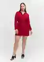 Vestido Sanse Rojo Talla 24 Mujer Mango