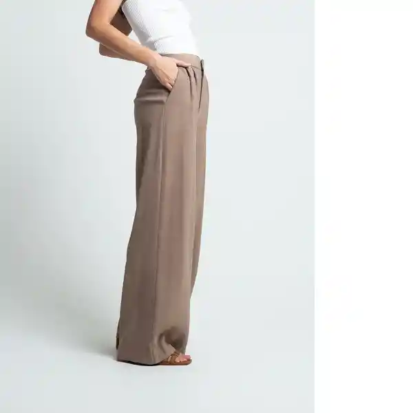 Pantalón Mujer Café Reno Medio Talla 10 531F301 Naf Naf