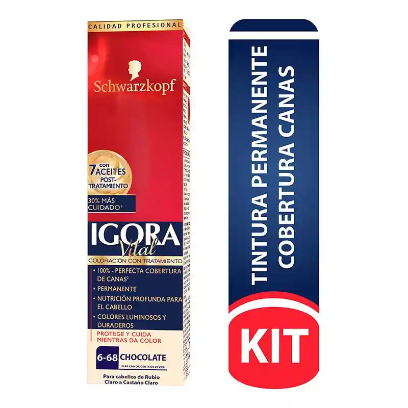 Igora Tinte Permanente Tono 6-68 Chocolate