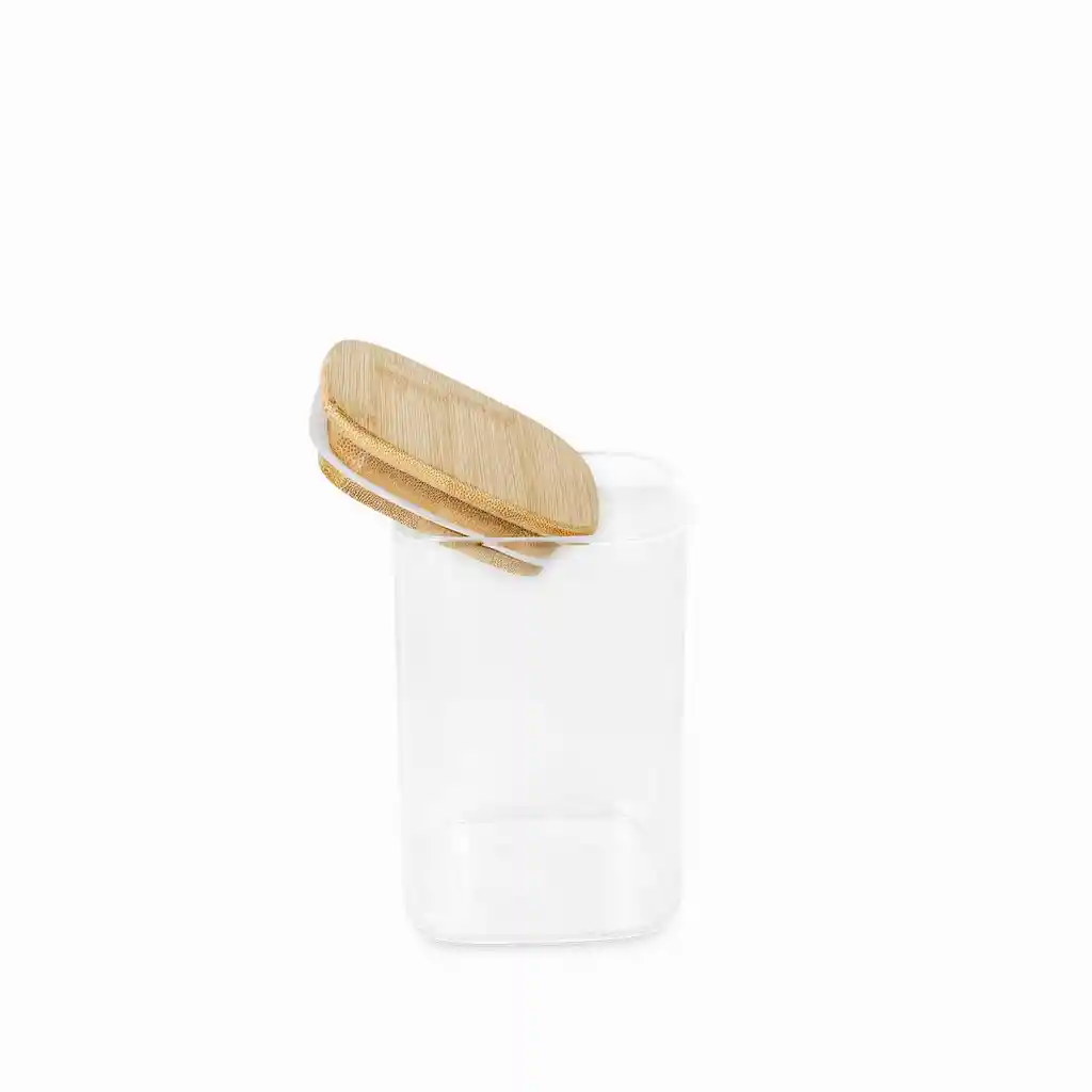 Ambiente Gourmet Recipiente Cuadrado Tapa en Bambú 450 mL