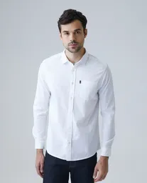 Camisa Carbon M/l Blanco Puro Claro Talla L Hombre Chevignon