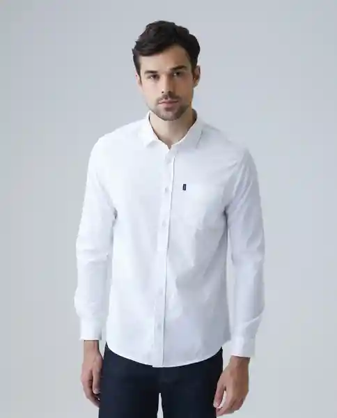 Camisa Carbon M/l Blanco Puro Claro Talla L Hombre Chevignon