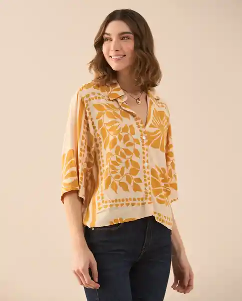 Camisa Crudo Nevisca Claro Talla M 611G021 Esprit