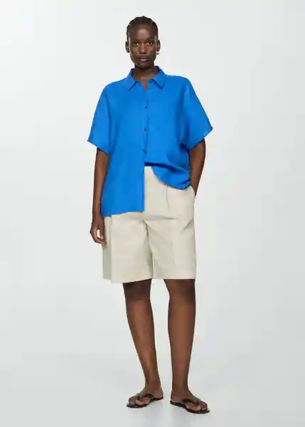 Camisa Pai Tinta Talla M Mujer Mango