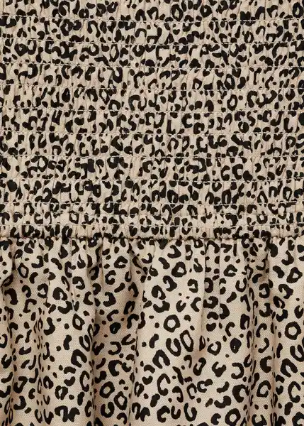 Falda Leopard Beige Talla 18 Teen Niñas Mango