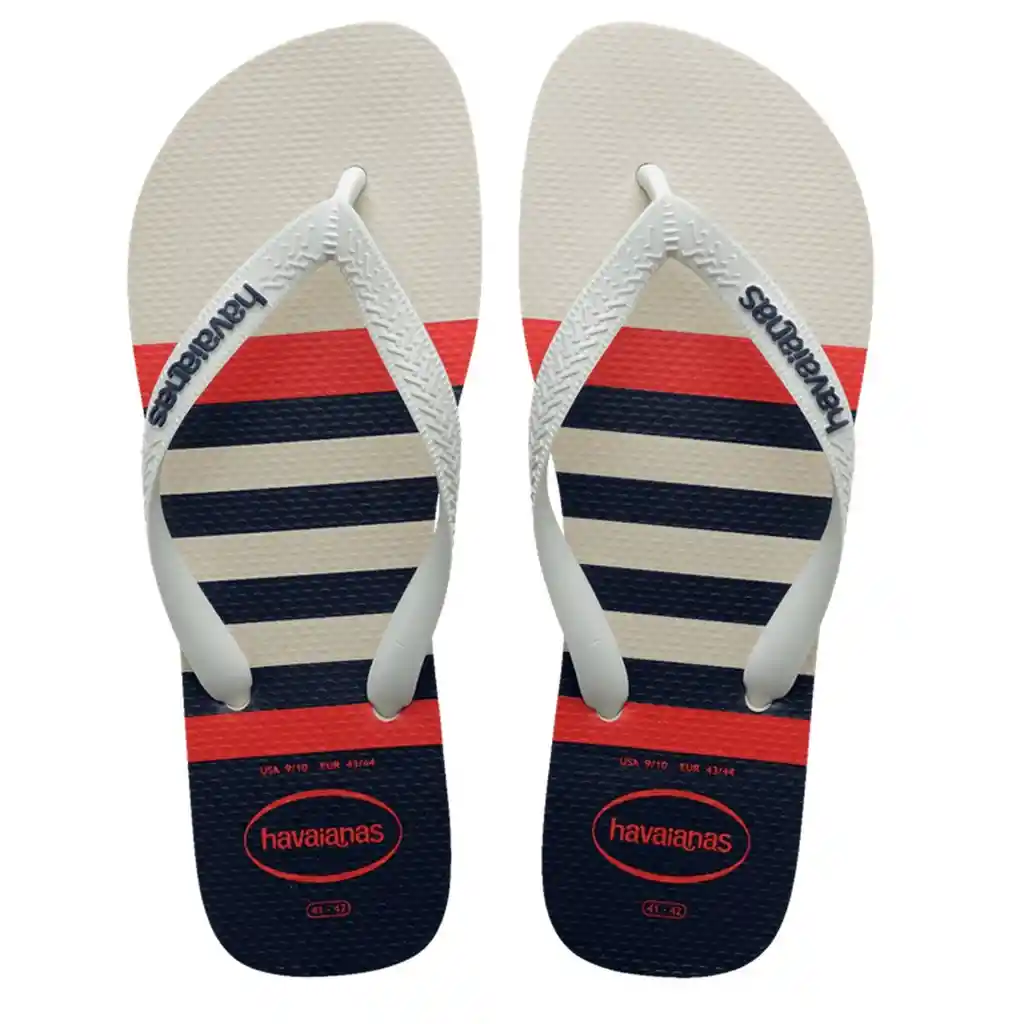 Sandalias Havaianas Top Nautical Hombre Blanco/azul Talla 45/46