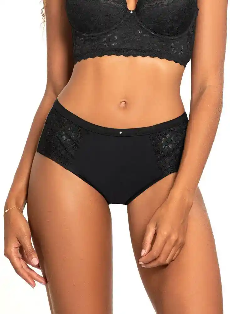 Panty Ala Cintura en Microfibr M-negro