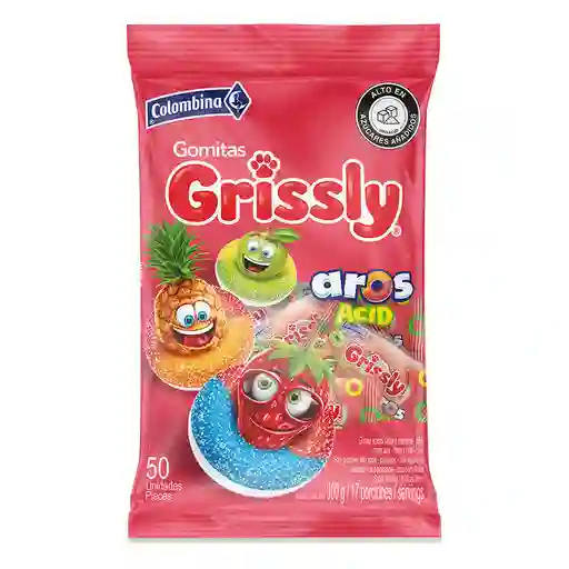 Grissly Gomitas Ácidas en Forma de Aros XL