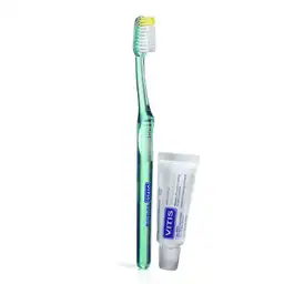 Vitis Cepillo Dental Sensible más Crema Dental Blanqueadora