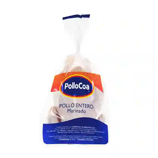 Pollocoa Pollo Entero Con Vísceras Marinado