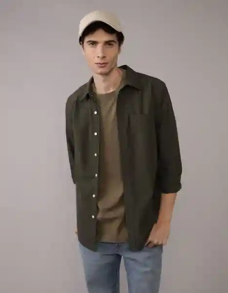 Camisa Hombre Verde Talla SMALL 2722375 American Eagle