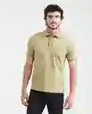 Camiseta Polo Contrast Details Verde Boa Oscuro XL Chevignon