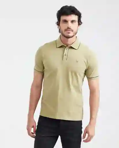 Camiseta Polo Contrast Details Verde Boa Oscuro XL Chevignon