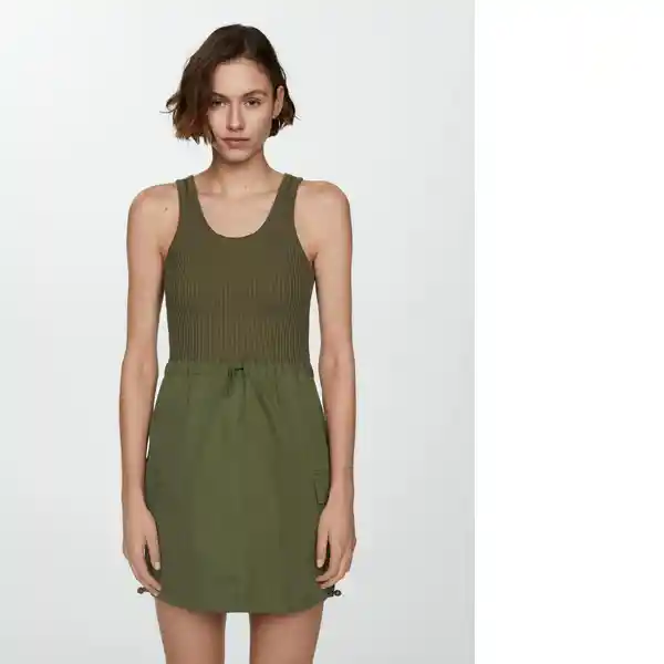 Vestido Morrone Khaki Talla XL Mujer Mango